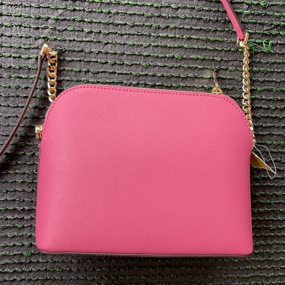 Michael Kors Jet Set Travel Medium Dome Crossbody Rosewood Leather - Picture 6 of 16